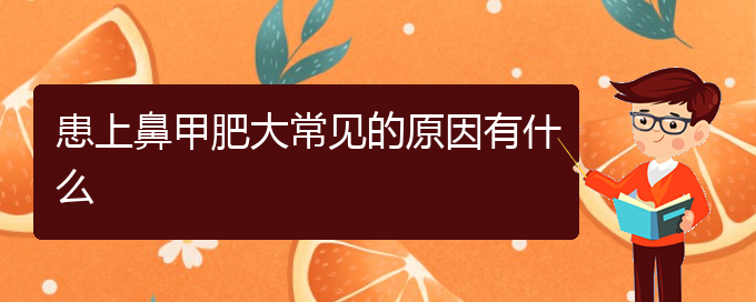 (貴陽(yáng)鼻甲肥大治療好的醫(yī)院)患上鼻甲肥大常見(jiàn)的原因有什么(圖1)